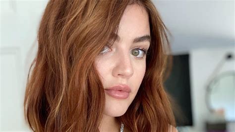 lucy hale red hair|lucy hale natural hair color.